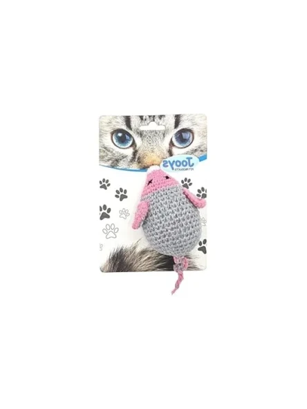 Amigurumi Tekli Fare Kedi Oyuncağı - Eğlenceli ve Yumuşak ürün görseli 1