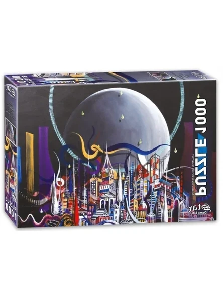 1000 Parça Ay Şehri Temalı Puzzle - Resim 2