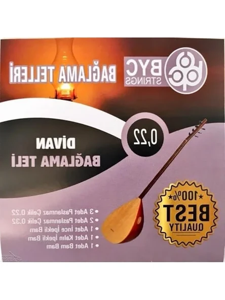 Divan Saz Teli Seti, Bam Bam Teli ile Birlikte ürün görseli 1