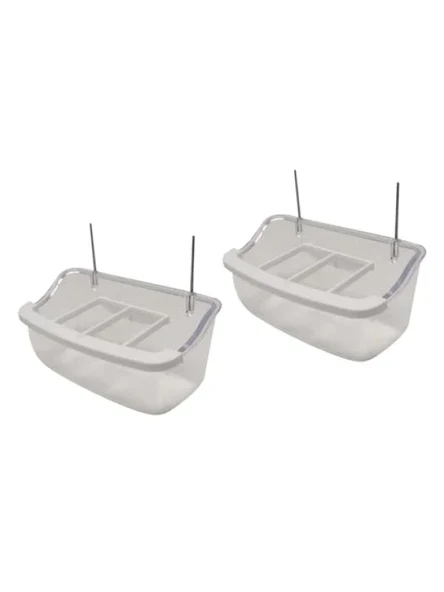 Şeffaf Kuş Yemliği - Tel Askılı, 10 cm - 2 Adet ürün görseli 1