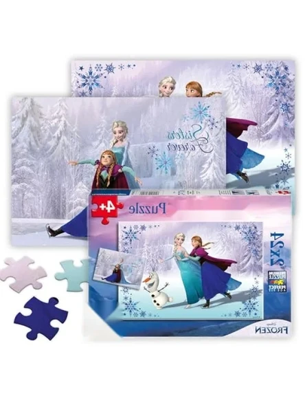 Yüksek Kalite 24 Parça Yapboz Seti - Frozen Temalı ürün görseli 1
