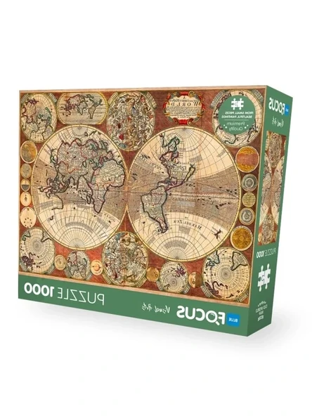 1000 Parça Eski Dünya Haritası Puzzle ürün görseli 1