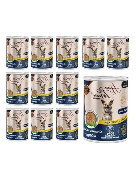 Tavuklu Konserve Mama 400 Gr, Yetişkin Köpekler İçin 12 Adet ürün görseli 1