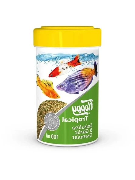 100ml Tropical Spirulina ve Sarımsak Granül, Balık Yemi ürün görseli 1