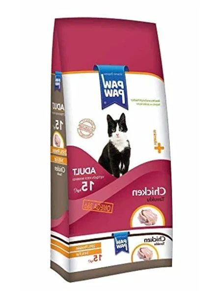 Pawpaw Yetişkin Kedi - Tavuklu Kuru Mama 15 Kg ürün görseli 1