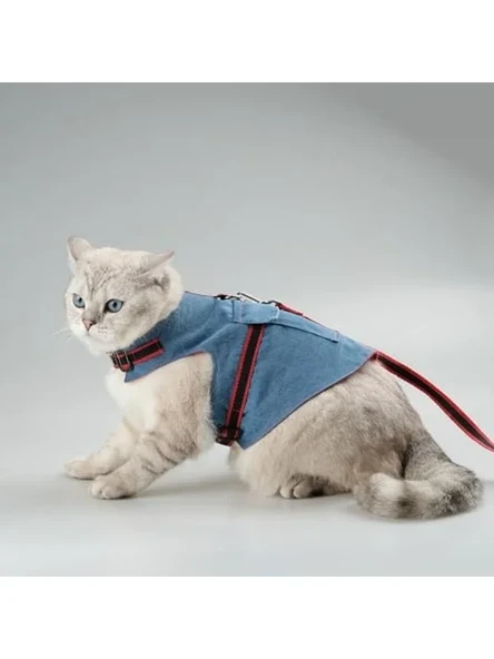 Kaçış önleyici kedi ve köpek gezdirme tasması, küçük ırk ürün görseli 1