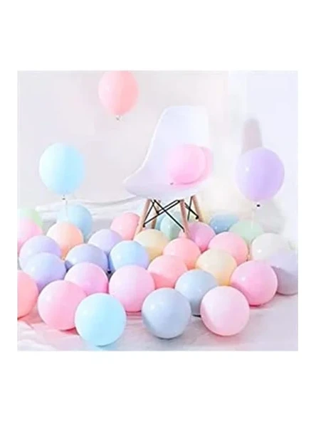 Karışık Renk Soft Pastel Balon Seti, 50 Adet ürün görseli 1