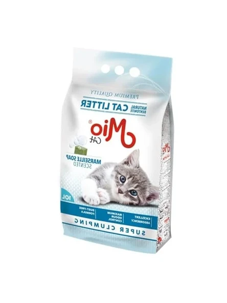10 lt. İnce Bentonit Kedi Kumu, Marsilya Sabun Kokulu ürün görseli 1
