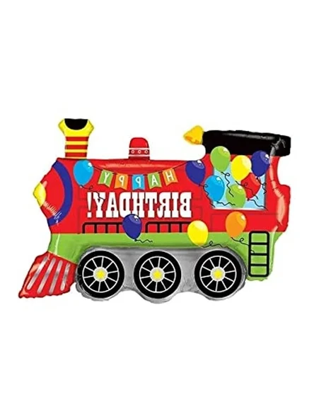 Tren Şeklinde Folyo Balon, 80 cm Eğlenceli Parti Malzemesi ürün görseli 1