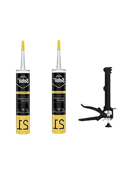 Boyanabilir Silikon Seti, 500gr x 2 Adet Silikon ve Tabanca ürün görseli 1