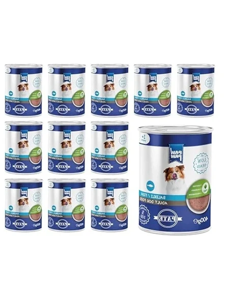 400 Gr X 12 Adet Balıklı Yetişkin Köpek Pate ürün görseli 1