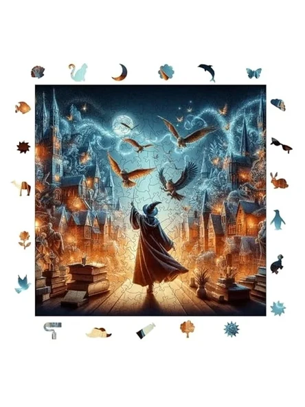 Büyücü Temalı Ahşap Puzzle, 353 Parça ve Yapıştırıcı ürün görseli 1