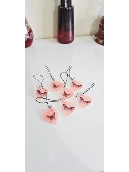 Kelebek Desenli Neon Reçine Plektrum, Şık Tasarımı ile Göz Alıcı ürün görseli 1