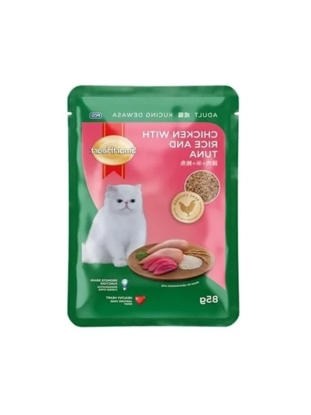 85 gram tavuk ve pirinçle ton balığı karışımı yaş mama ürün görseli 1