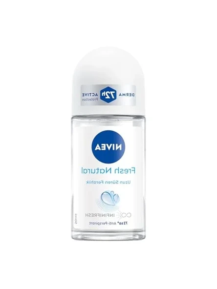 NIVEA Kadın Roll on Deodorant Fresh Natural 50 ml,Ter ve Terlemeye Karşı 72 Saat Anti Perspirant Koruma,Uzun Süren Ferahlık,Okyanus Özleri Kokusu,Etil Alkol İçermez ürün görseli 1