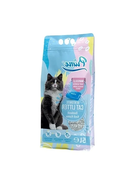 Marsilya kokulu 5 lt ince kedi kumu, doğal içeriklerle ürün görseli 1
