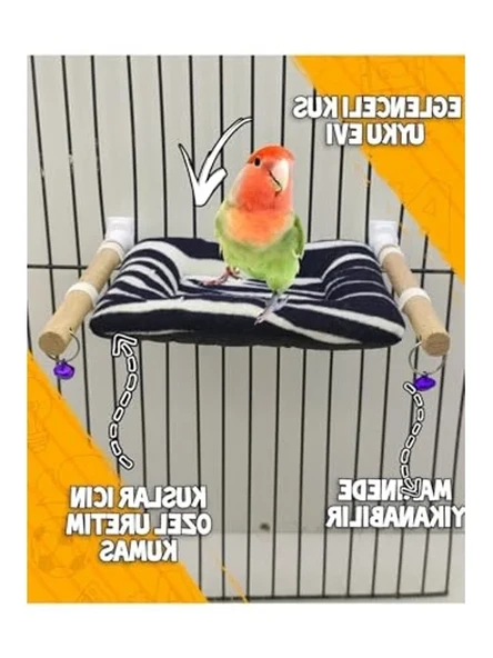 Eğlenceli Kuş Salıncağı, Siyah Beyaz Renk Seçeneği ürün görseli 1
