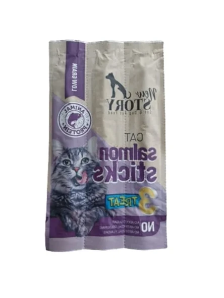 Yumuşak Kedi Ödül Maması, Somon Etli Stick, 3'lü Paket ürün görseli 1