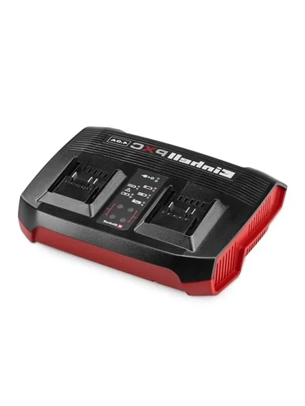 Orijinal Einhell şarj cihazı Power X-change çift şarj cihazı 4 Ah Power X-Change (18 V, 2 x 18 V akülerin eş zamanlı şarj edilmesi, sürekli akü izleme, şarj yönetim sistemi, Yenileme modu) ürün görseli 1