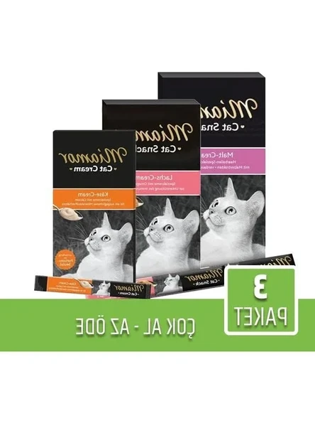 3'lü paket karışık kedi ödülleri, farklı lezzet seçenekleri ürün görseli 1
