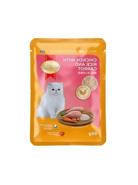 Tavuk, Pirinç ve Havuçlu Pouch, 85 gr, Kedi Yaş Maması ürün görseli 1