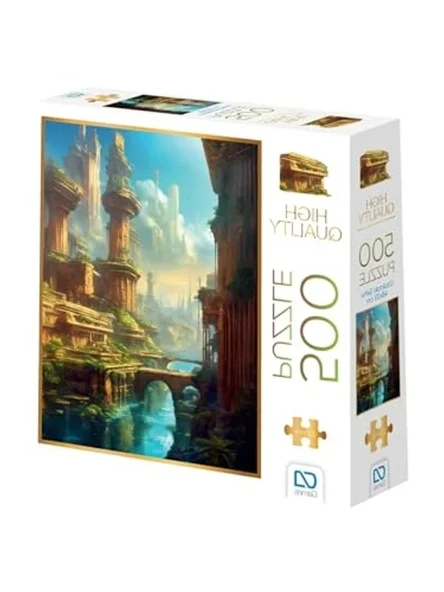 500 Parça Uzaktaki Şehir Temalı Puzzle, 2,2mm Kalınlığı ve 33x48cm Boyutuyla ürün görseli 1