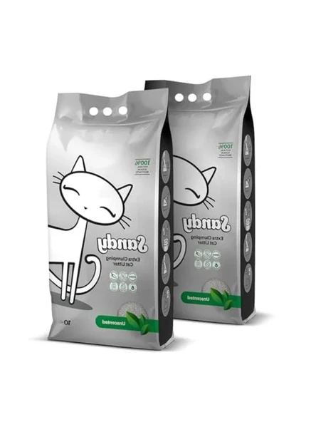 Kokusuz Topaklanan Kedi Kumu; 2x10kg Paket ürün görseli 1