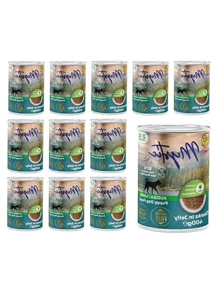 Yavru Köpekler İçin Kuzulu ve Jöleli Konserve Mama 400 Gr 12 Adet ürün görseli 1