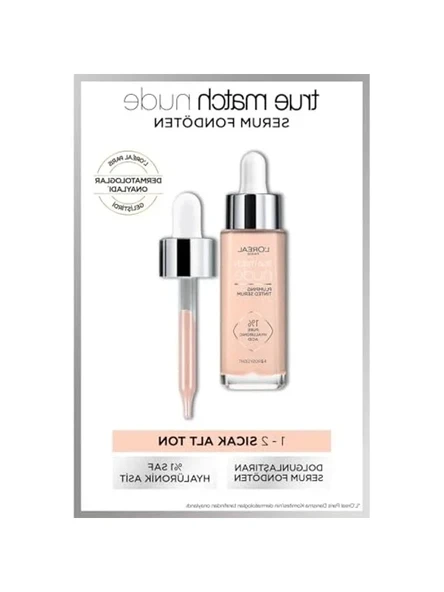 Nude Fondöten Serum, 1-2 Rosy Light ürün görseli 1