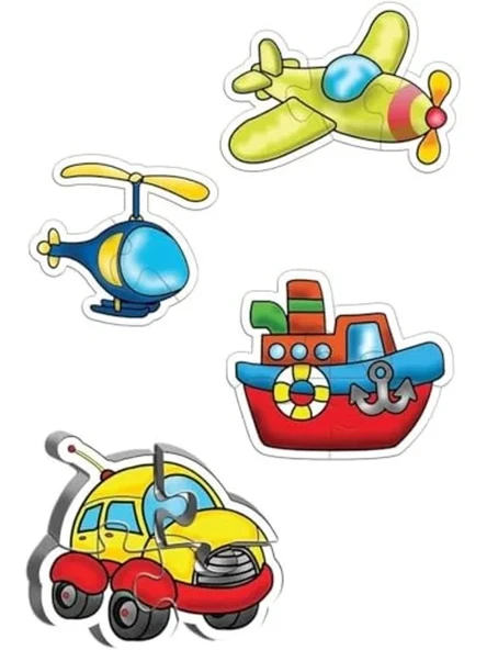 15 Parça Ulaşım Araçları Temalı Mini Puzzle Seti - Resim 2