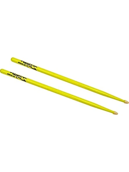 Neon Sarı Renkli 5A Hickory Davul Çubukları, Acorn Tipi ürün görseli 1