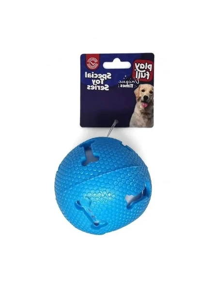 7,5 Cm Işıklı Kemik Desenli Plastik Top Köpek Oyuncağı ürün görseli 1