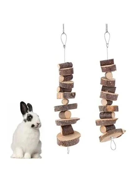 Doğal Ahşap Çiğneme Oyuncağı, Hamster ve Tavşanlar İçin ürün görseli 1