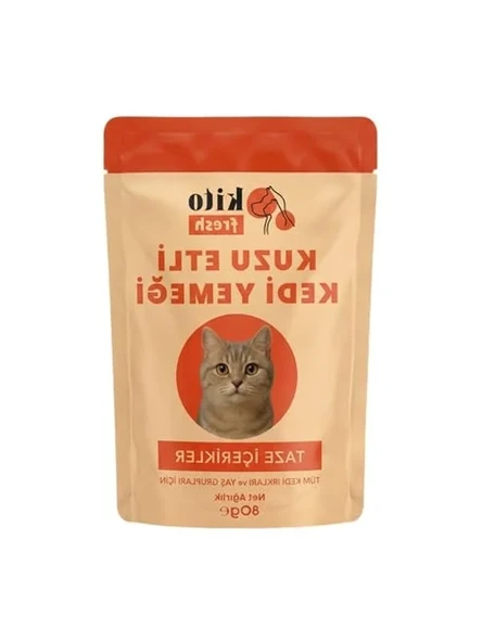 Kedi Yemeği, Kuzu Etli 80 Gr Paket, Taze İçerik ürün görseli 1