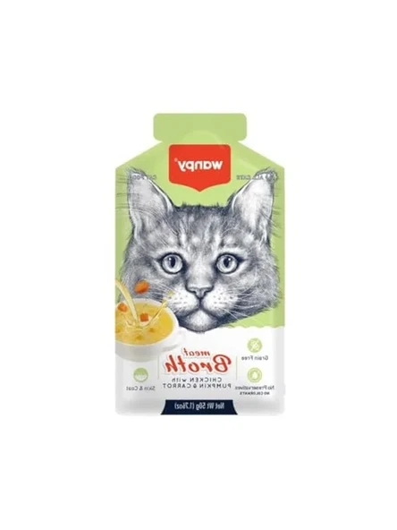 Bal Kabağı ve Havuçlu Tavuk Eti Çorbası, 50 G Kediler İçin ürün görseli 1