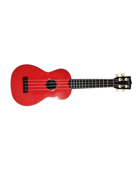 Kırmızı Ahşap Soprano Ukulele, 4 Telli Müzik Aleti ürün görseli 1