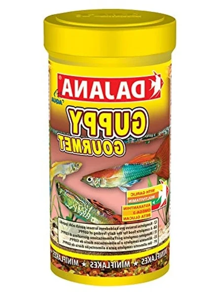 100 ml'lik guppy gourmet flakes, besleyici balık yemi ürün görseli 1