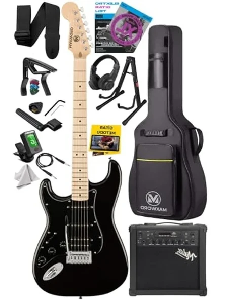 SSH manyetik, 25W amplili elektro gitar seti, maple klavye ürün görseli 1