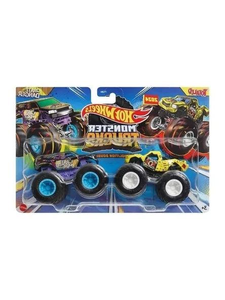 Hot Wheels 1:64 Monster Trucks İkili Araba Seti ürün görseli 1