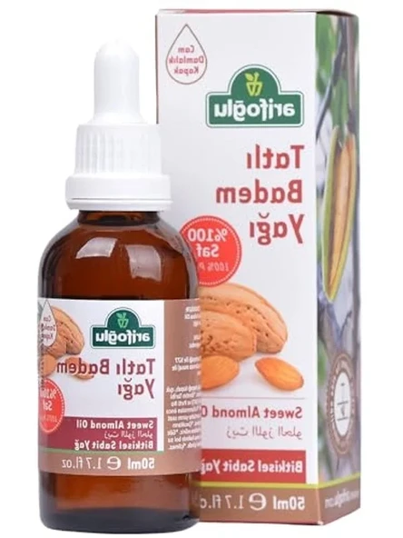 50 ml Soğuk Sıkım Tatlı Badem Yağı, Cilt ve Saç İçin Besleyici ürün görseli 1