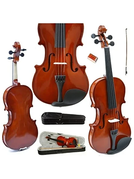 Parlak Keman Seti, 4/4 Yetişkin Kemanı ile Tam Set ürün görseli 1