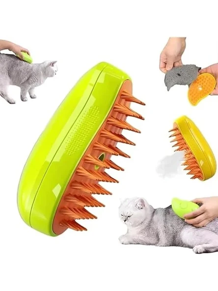 Buharlı Kedi ve Köpek Tarağı Tüy Temizleme ve Masaj Fırçası ürün görseli 1