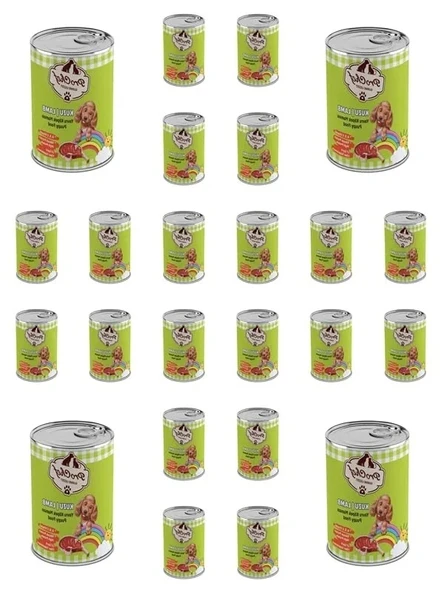 24 Adet Yavru Kuzu Etli Köpek Konserve Maması, 415 Gr Paket ürün görseli 1