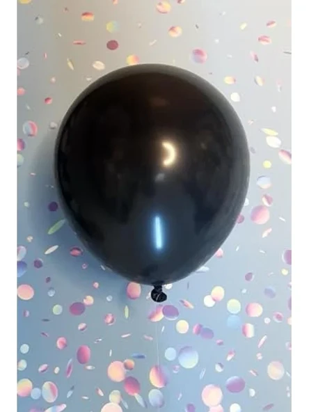 12 İnç Boyutunda Siyah Parti Balon Seti, 10 Adet ürün görseli 1