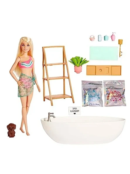 Barbie'nin Spa Günü Oyun Seti, Kişisel Bakım ve Sağlıklı Yaşam Temalı ürün görseli 1