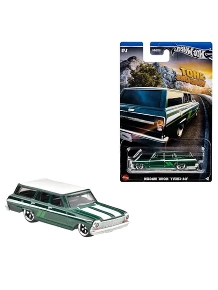 Hot Wheels Hot Wagons Arabalar HWR56-HRR89 01/05 '64 Chevy Nova Wagon ürün görseli 1