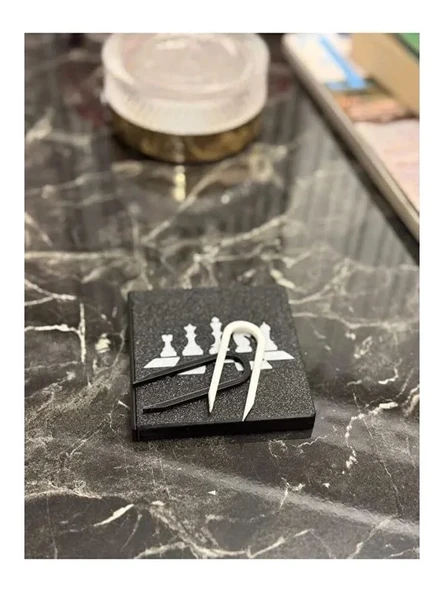Mini Taşınabilir 3D Baskılı Satranç Seti, Kompakt - Resim 2