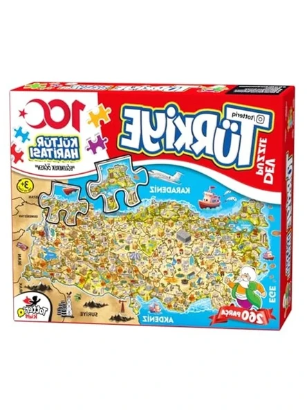 Türkiye kültür haritası temalı yapboz, eğitici oyun ürün görseli 1