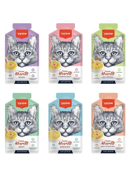 Karışık Aromalı Kedi Çorbası (50GR X 6 Adet) Sıvı Kedi Ödülü ürün görseli 1