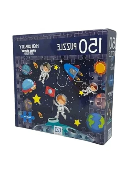 34x24 cm Uzay Temalı 150 Parça Çocuk Puzzle ürün görseli 1